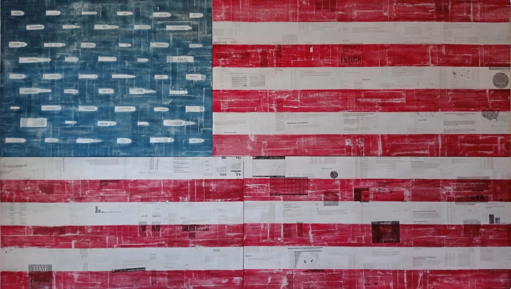 „The Blood-Spangled Banner“, 146 x 255 cm, 2020-21